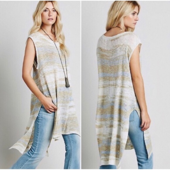 Free People Always Sunny Days Knit Tunic Top NWT - S - Picture 3 of 13